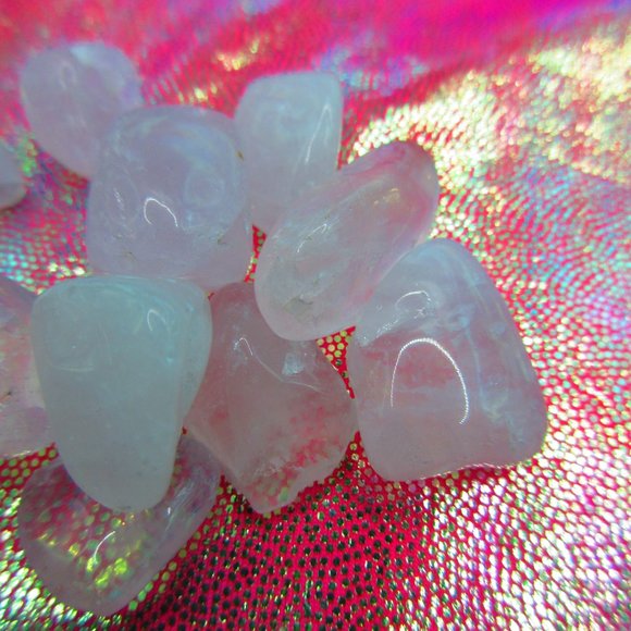 Rose Quartz Crystal Tumbled 1 Ounce Grid Set - Picture 4 of 4